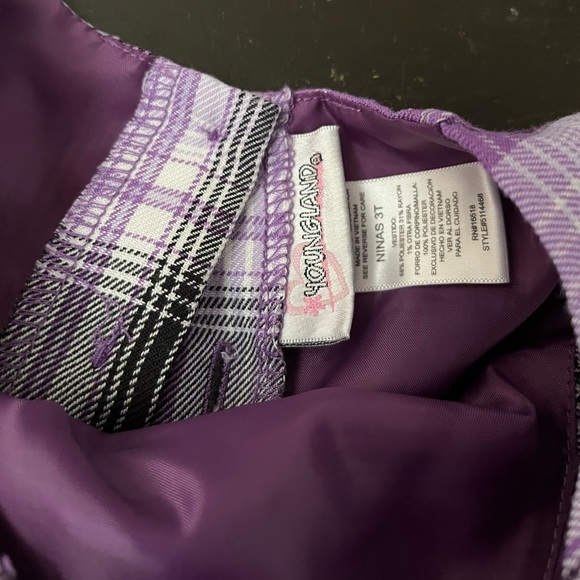 Youngland purple plaid dress - Picture 4 of 5